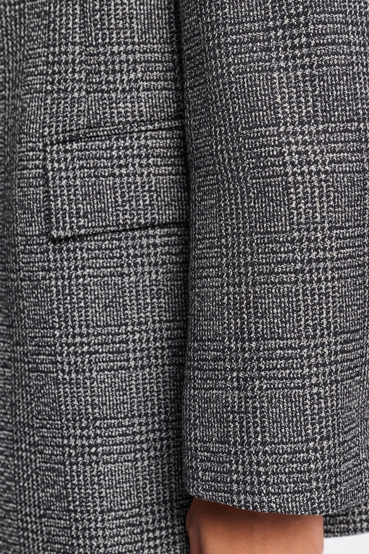 Dorothee Schumacher Glen plaid wool blazer salt & pepper glencheck