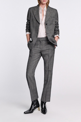 Dorothee Schumacher Glen plaid wool blazer salt & pepper glencheck