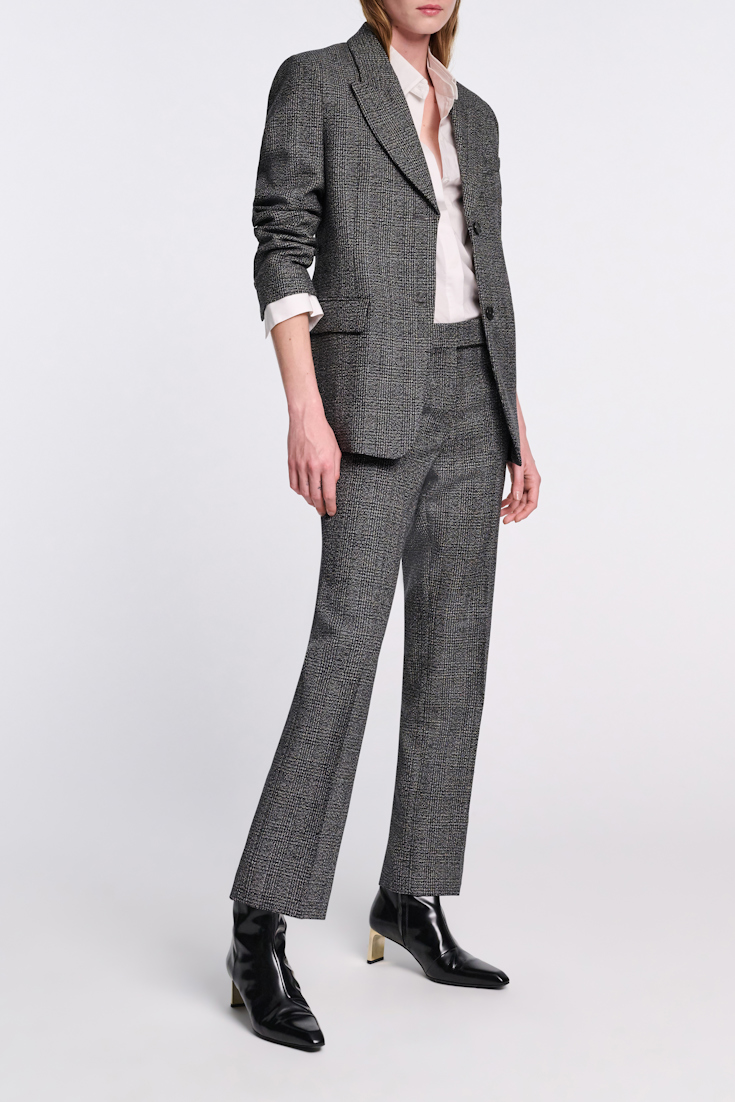 Dorothee Schumacher Glen plaid wool blazer salt & pepper glencheck