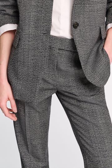 Dorothee Schumacher Glen plaid wool blazer salt & pepper glencheck