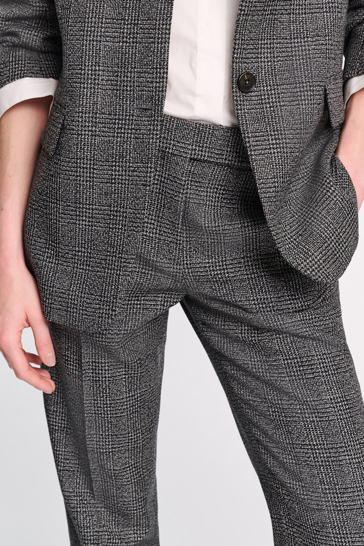 Dorothee Schumacher Glen plaid wool blazer salt & pepper glencheck