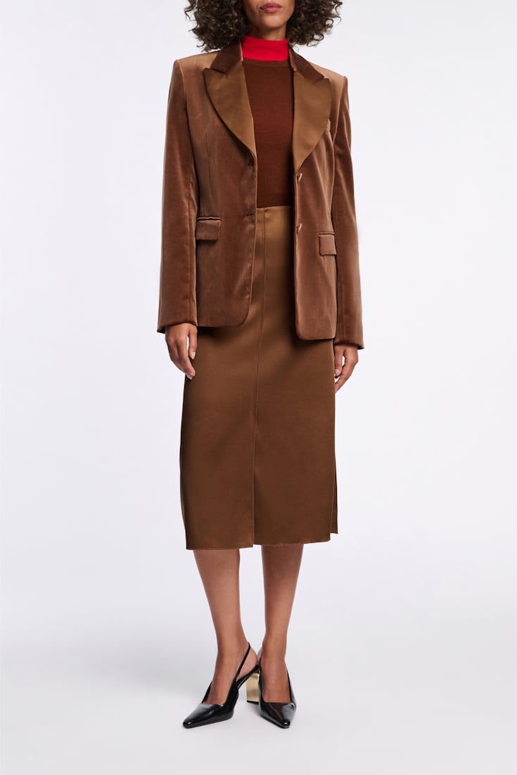 Dorothee Schumacher Velvet blazer terra