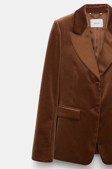 Dorothee Schumacher Velvet blazer terra