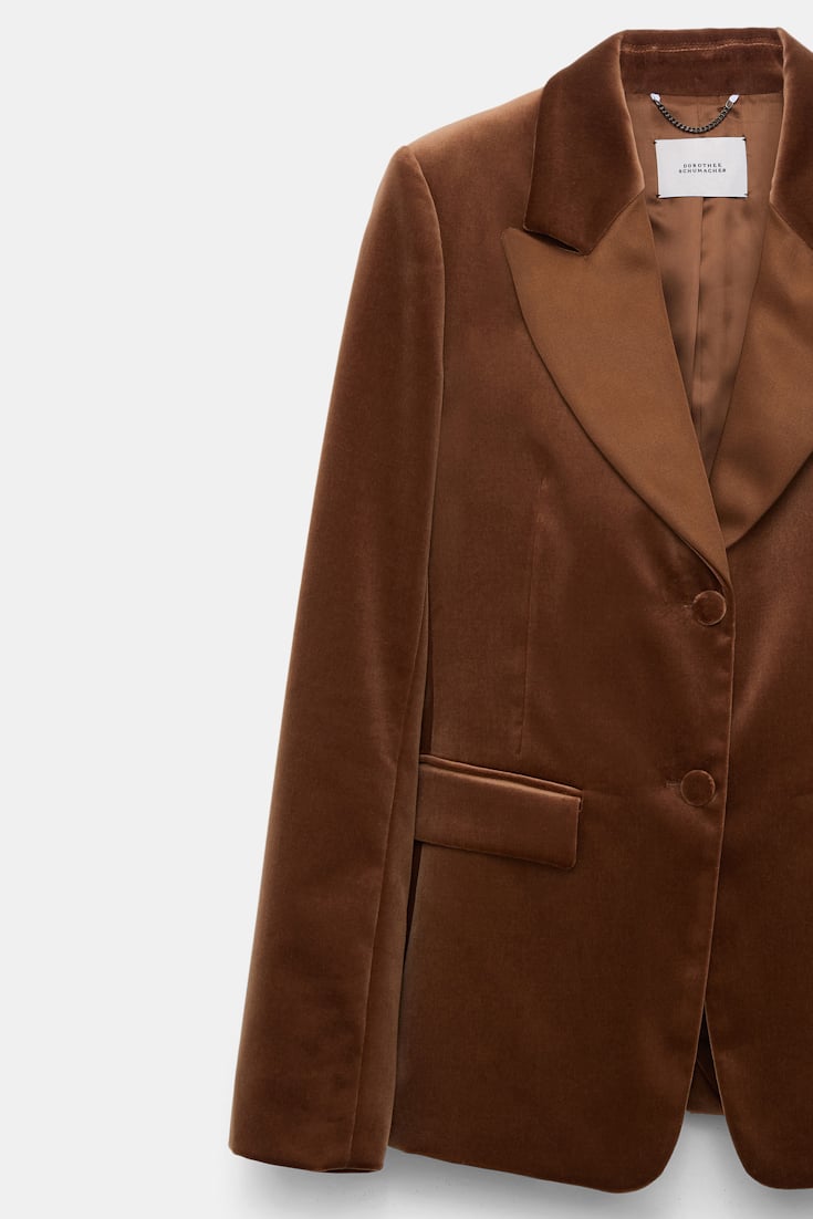 Dorothee Schumacher Velvet blazer terra