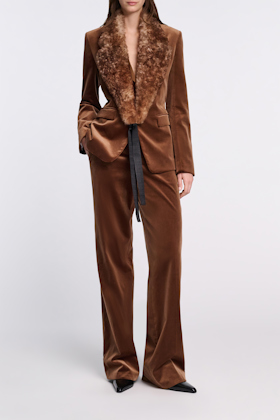 Dorothee Schumacher Velvet trousers terra
