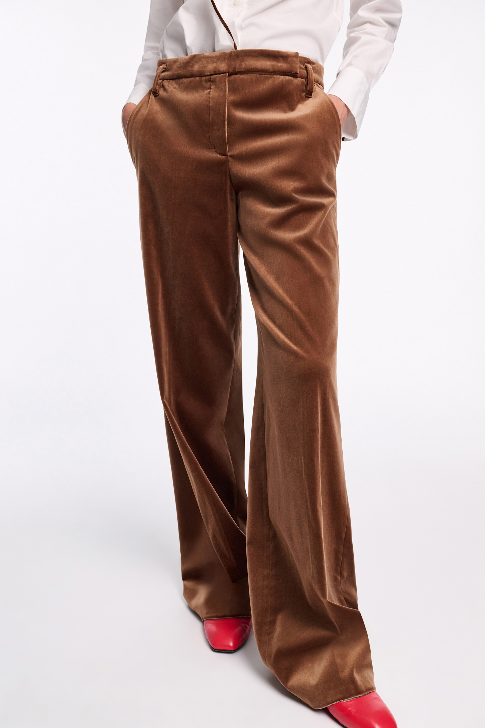 Dorothee Schumacher Samthose mit weitem Bein terra