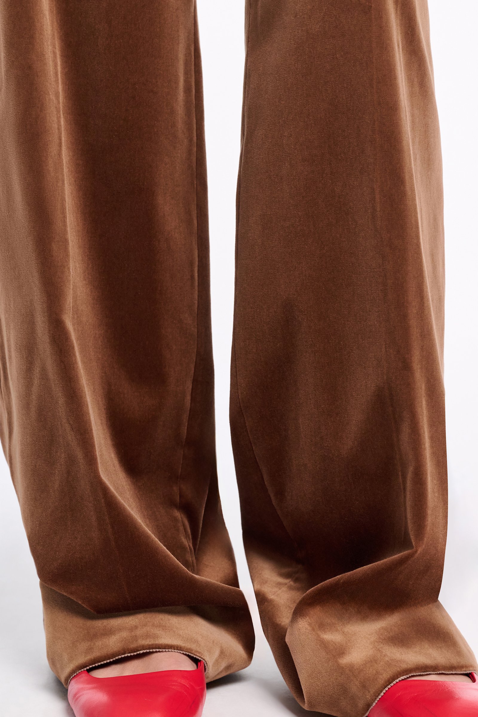 Dorothee Schumacher Samthose mit weitem Bein terra