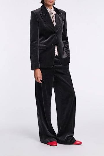 Dorothee Schumacher Samthose mit weitem Bein graphite