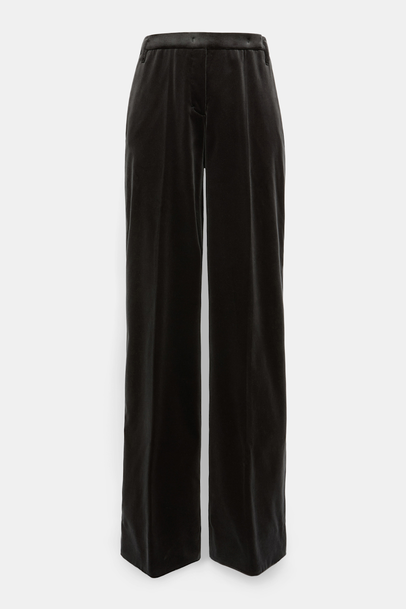 Dorothee Schumacher Women's Grey Velvet Trousers Large