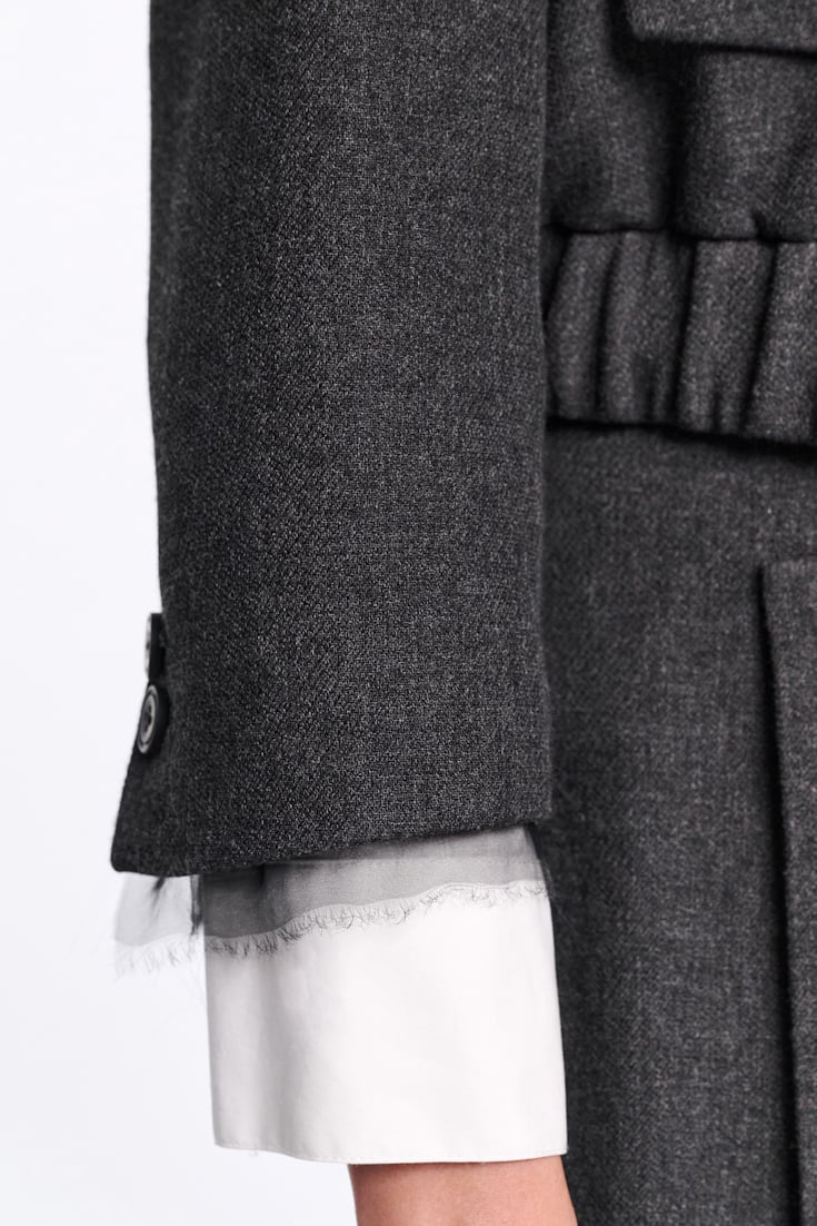 Dorothee Schumacher Cropped blouson jacket charcoal melange