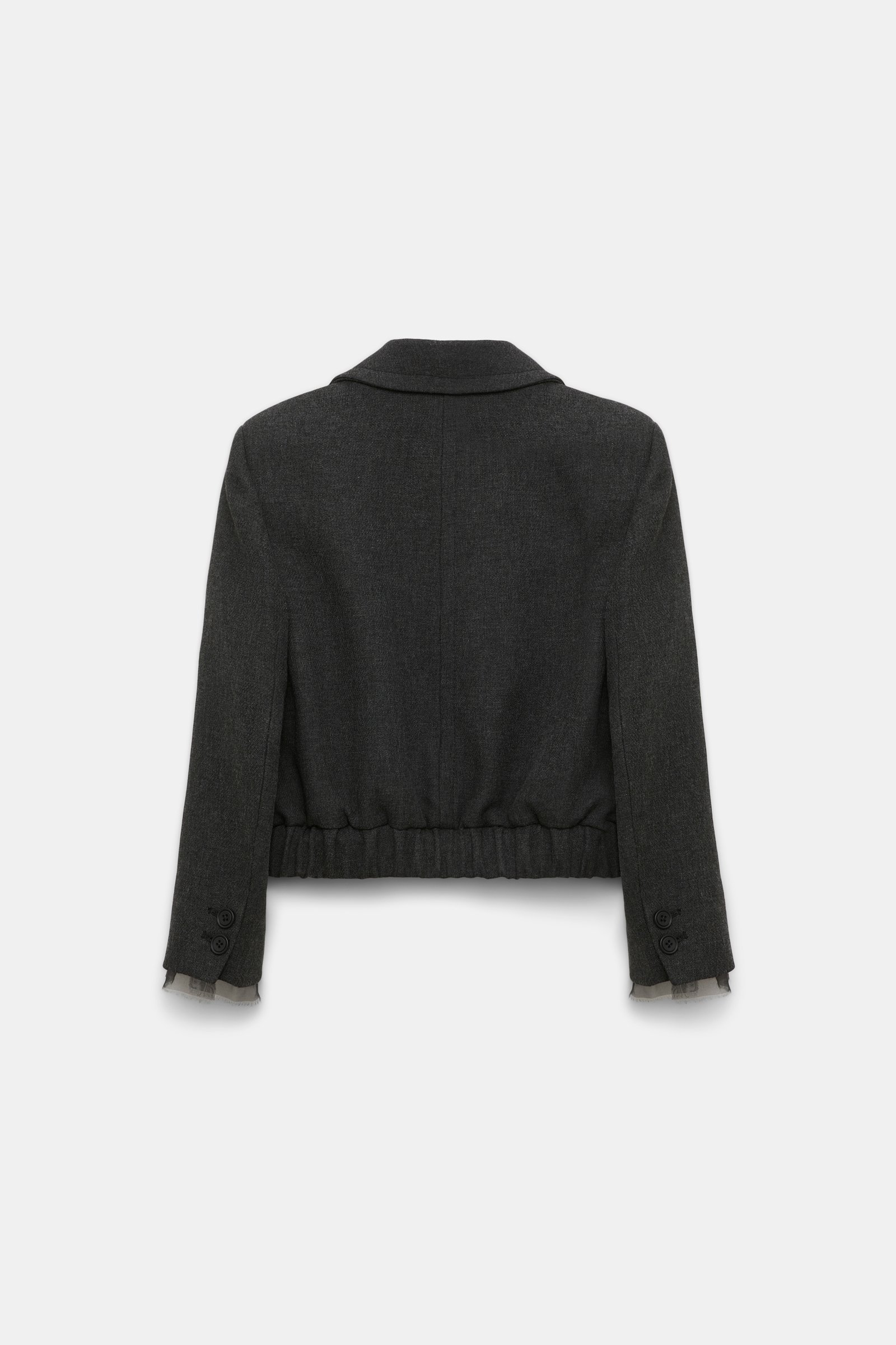 Dorothee Schumacher Cropped blouson jacket charcoal melange