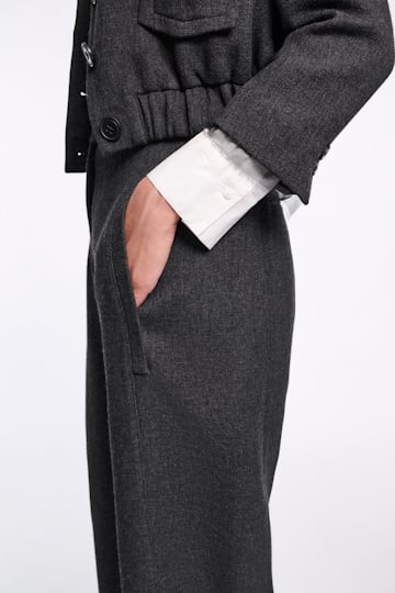 Dorothee Schumacher Peg top pants charcoal melange