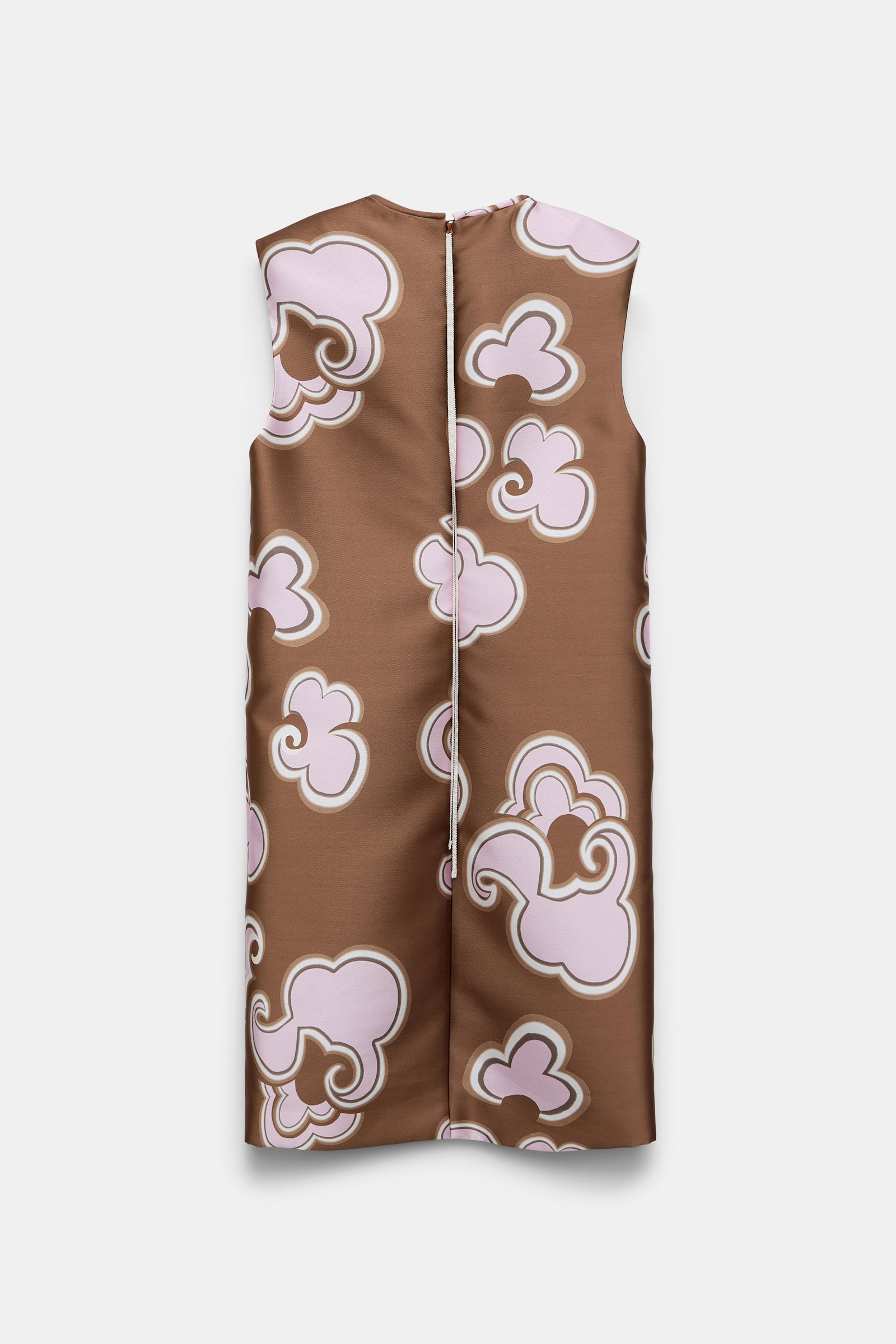 Dorothee Schumacher Von Hand besticktes Shiftkleid aus  bedrucktem Duchesse-Twill caramello rose