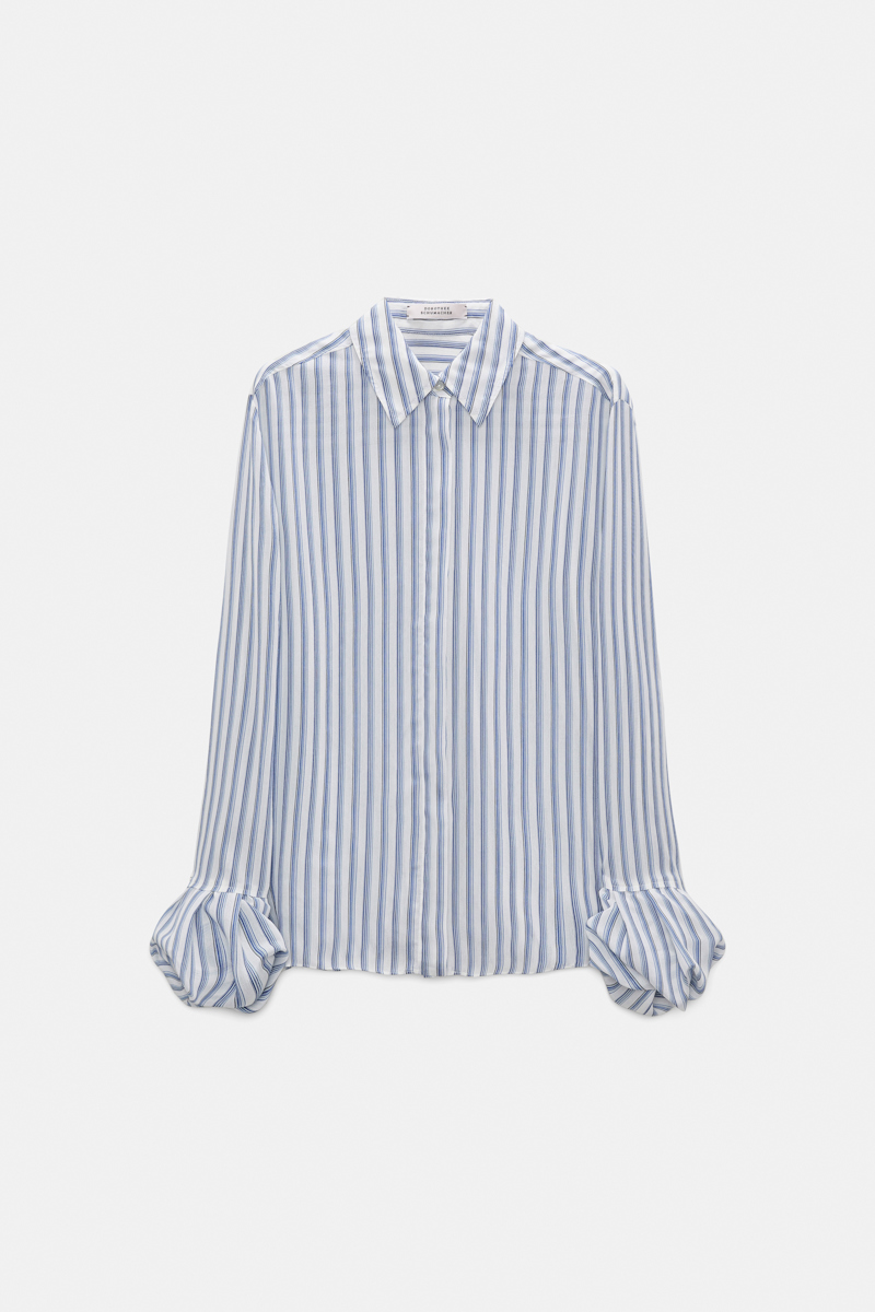 Dorothee Schumacher Blouse With Balloon Cuffs In Blue