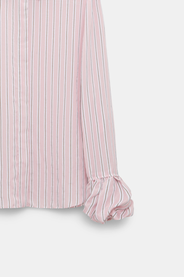 Dorothee Schumacher Blouse with balloon cuffs rose stripe