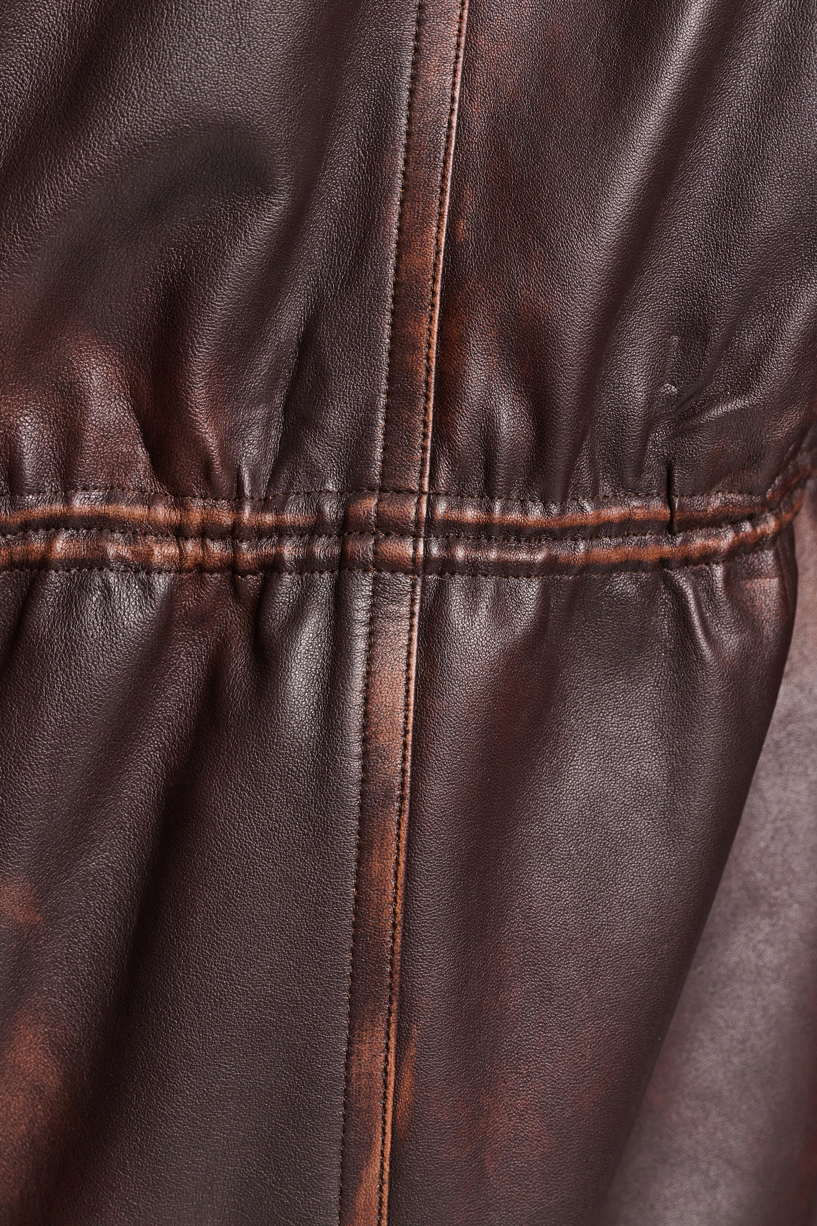 Dorothee Schumacher Vintage look leather jacket choco black