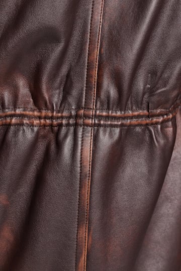 Dorothee Schumacher Vintage look leather jacket choco black