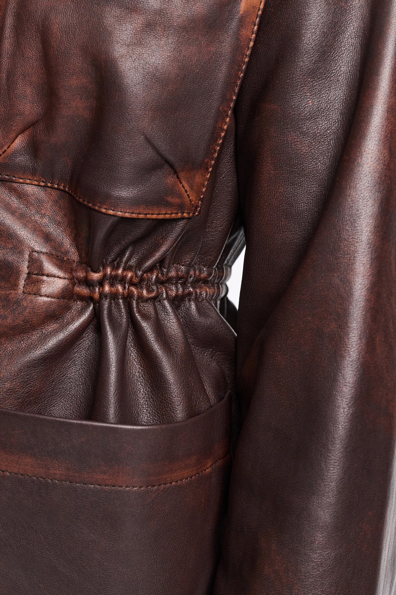 Dorothee Schumacher Vintage look leather jacket choco black
