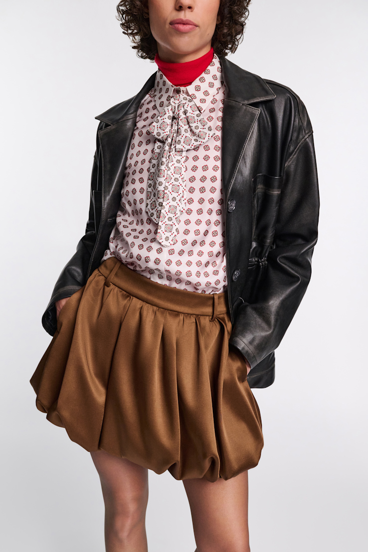 Dorothee Schumacher Vintage look leather jacket pure black