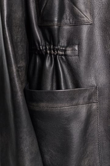 Dorothee Schumacher Vintage look leather jacket pure black