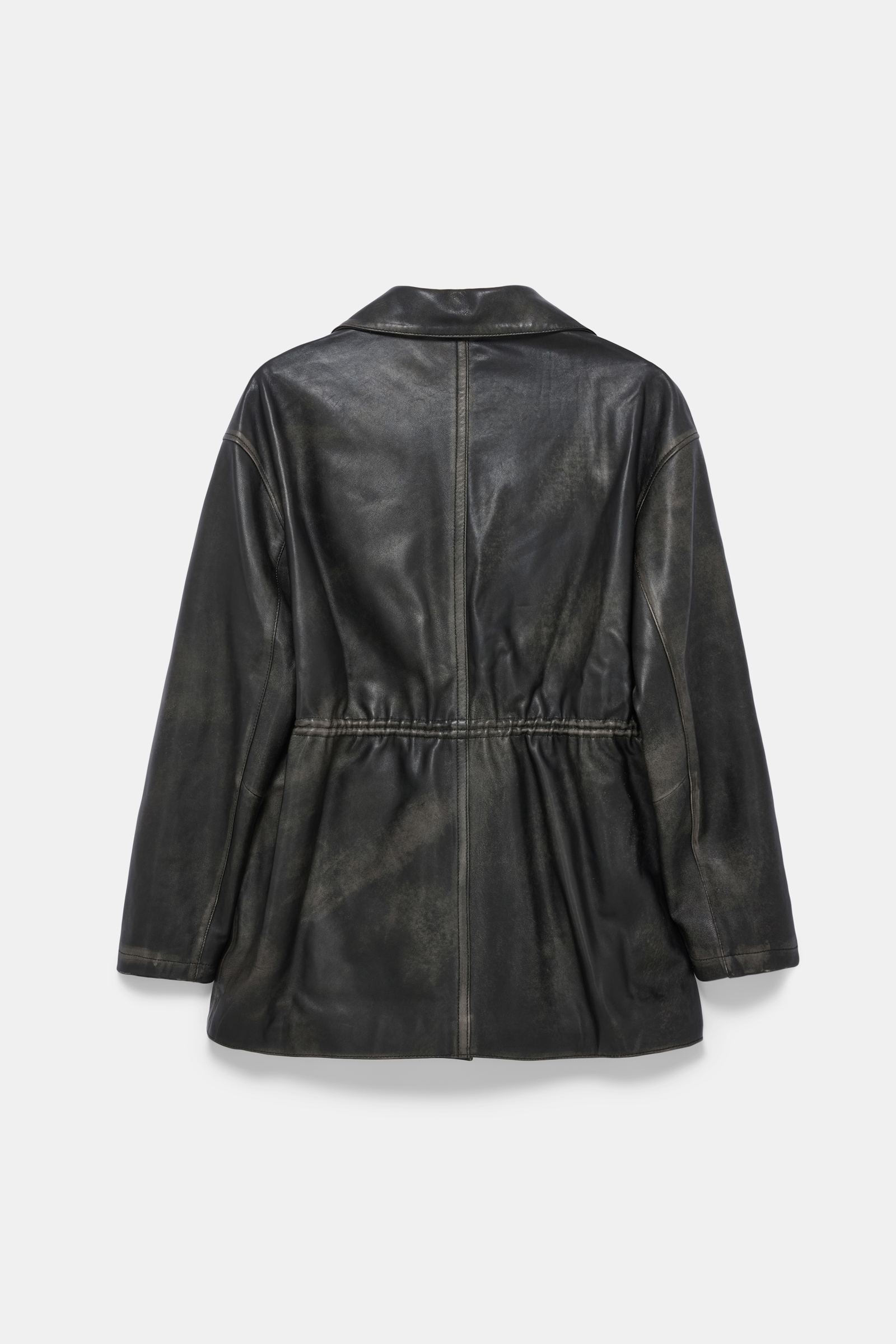 Dorothee Schumacher Vintage look leather jacket pure black