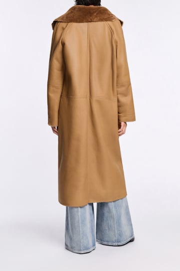 Dorothee Schumacher Lambskin coat with fur inside terra