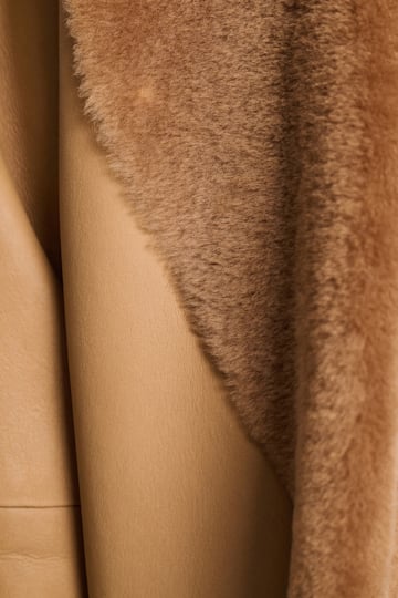 Dorothee Schumacher Lambskin coat with fur inside terra