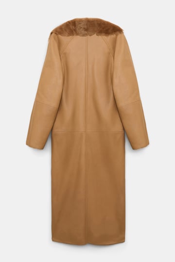 Dorothee Schumacher Lambskin coat with fur inside terra