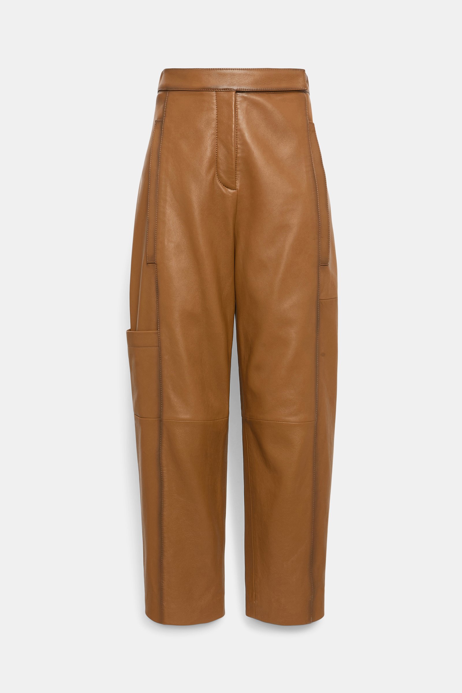 Dorothee Schumacher Peg top leather pants terra
