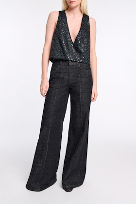 Dorothee Schumacher Long, wide Denim stone black denim