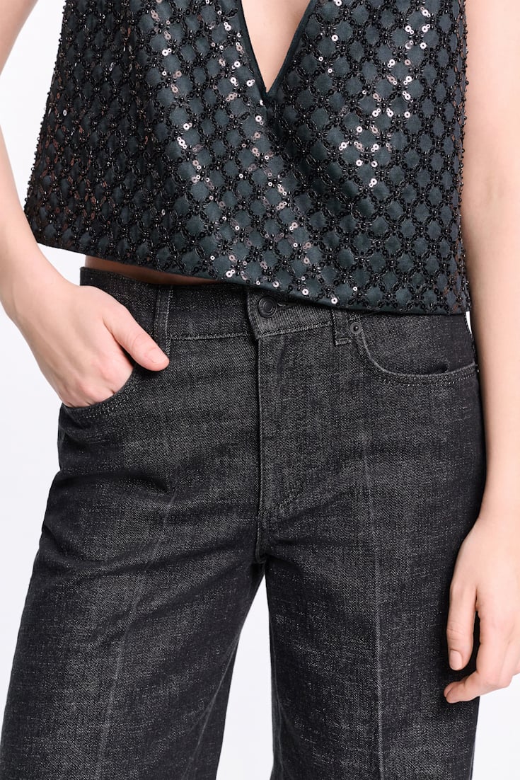 Dorothee Schumacher Long, wide Denim stone black denim