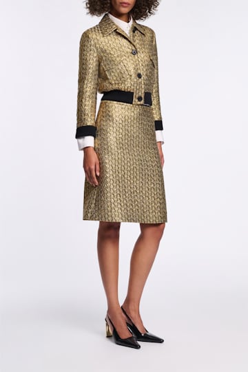Dorothee Schumacher Golden Lurex blouson jacket gold