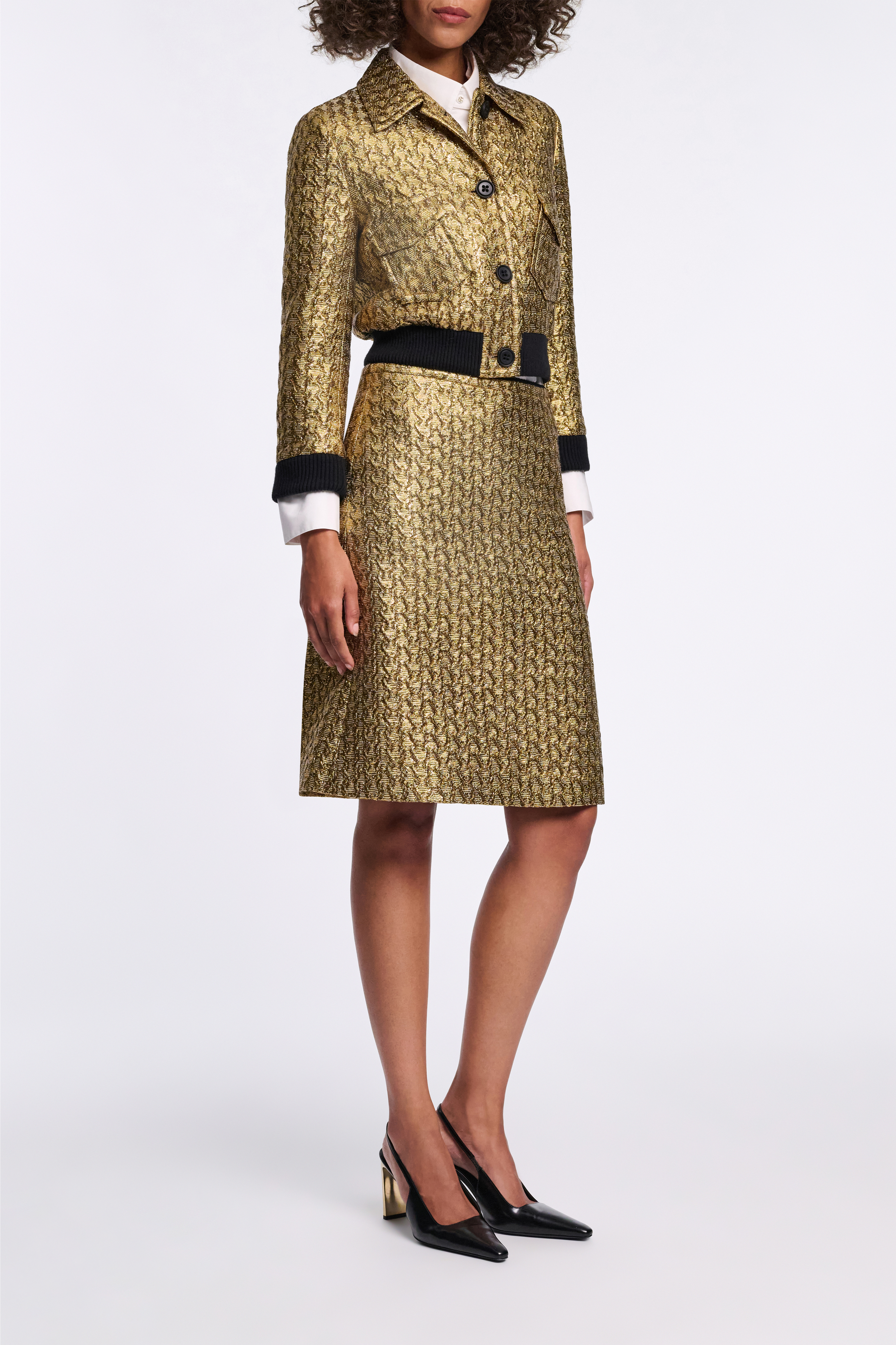Dorothee Schumacher Golden Lurex blouson