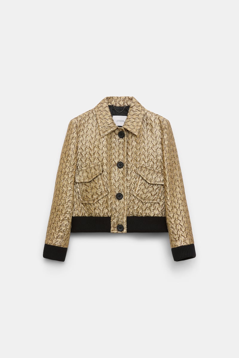 Dorothee Schumacher Golden Lurex Blouson Jacket