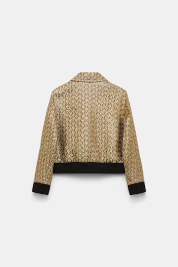 Dorothee Schumacher Golden Lurex blouson jacket gold