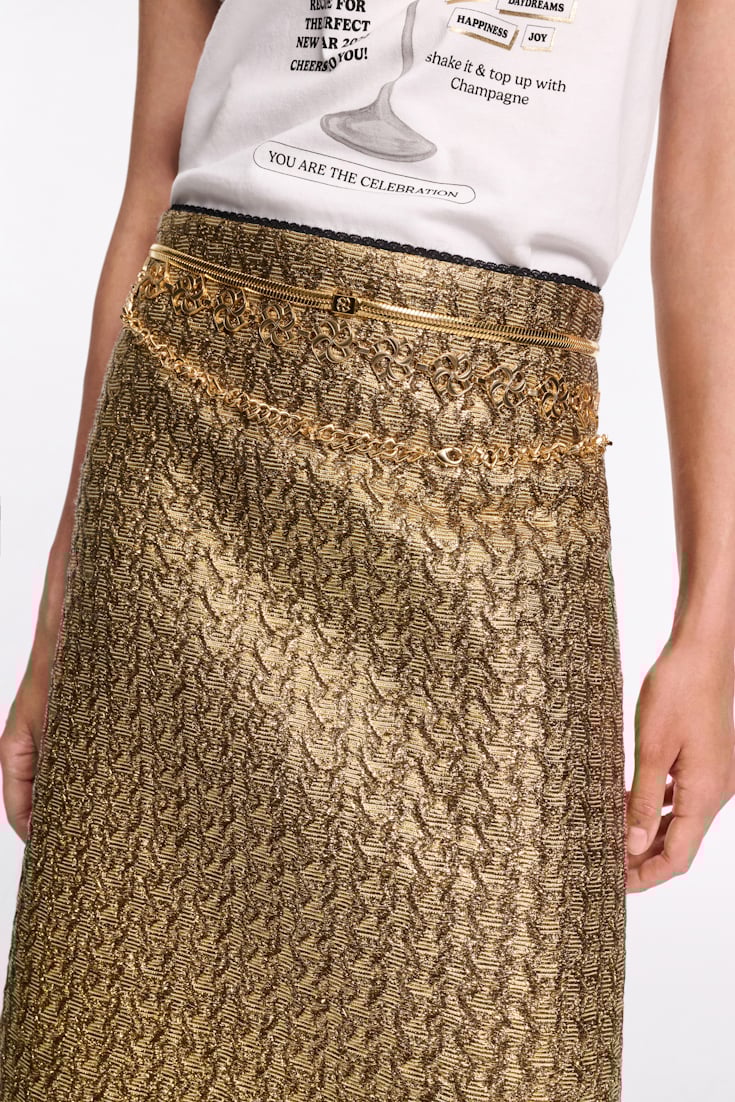 Dorothee Schumacher Goldener Mini-Lurexrock gold