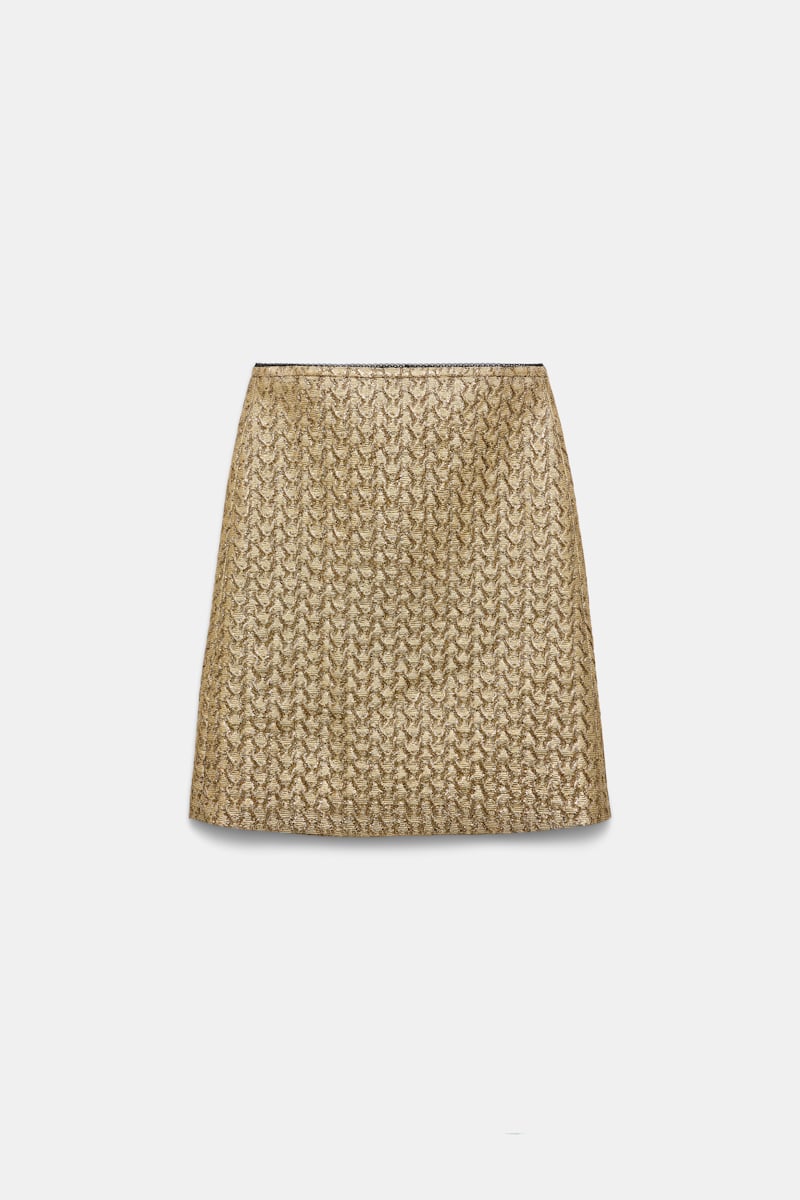 Dorothee Schumacher Golden Lurex Mini-skirt