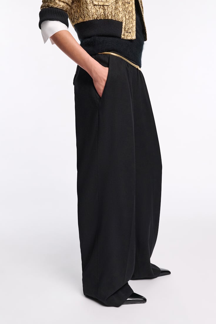 Dorothee Schumacher Lightweight wool trousers pure black