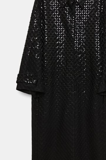 Dorothee Schumacher Sequin embellished coat in Punto Milano pure black