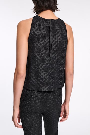 Dorothee Schumacher Embroidered tank top with bow detail pure black