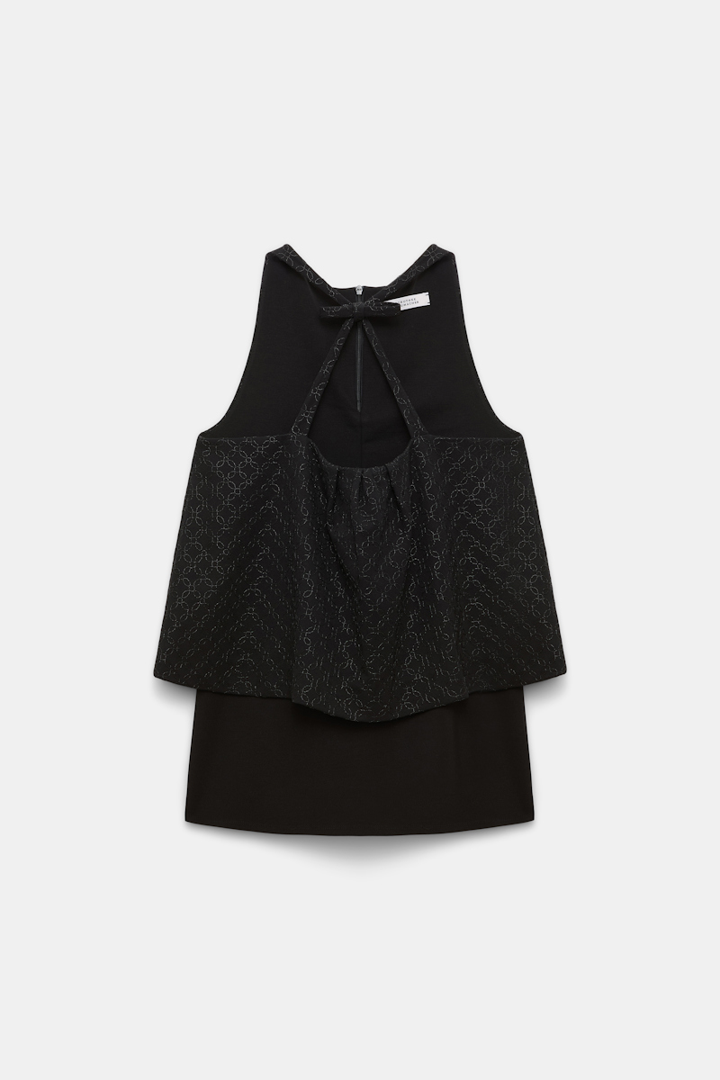 Dorothee Schumacher Embroidered Tank Top With Bow Detail In Black