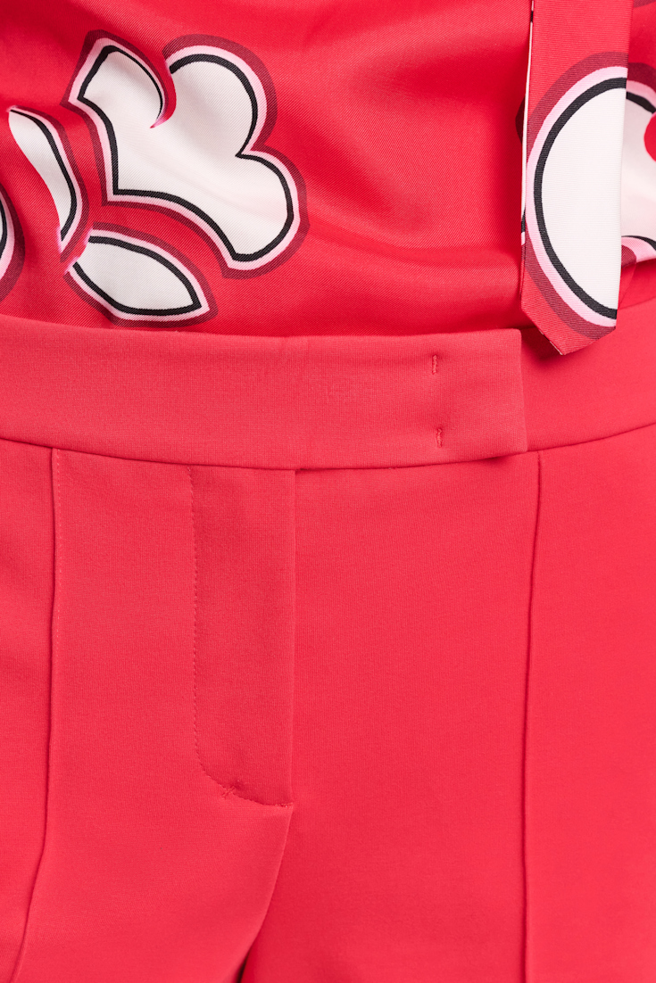 Dorothee Schumacher Hose mit weitem Bein aus Punto Milano lipstick red