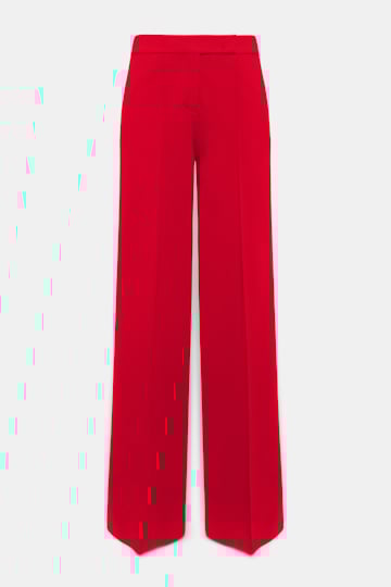 Dorothee Schumacher Hose mit weitem Bein aus Punto Milano lipstick red