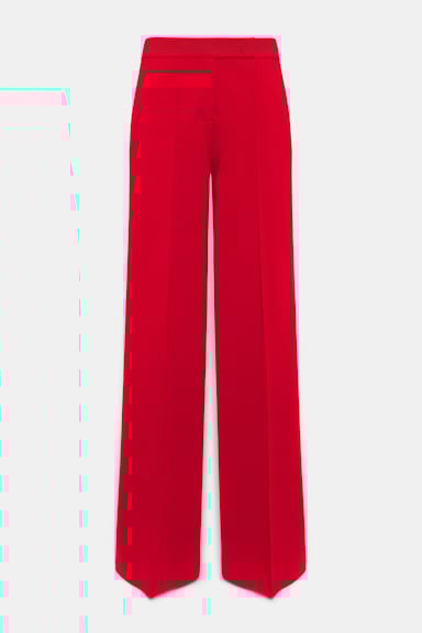 Dorothee Schumacher Wide leg pants in Punto Milano lipstick red