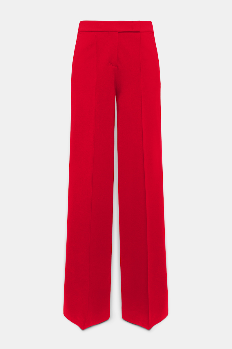 Dorothee Schumacher Wide Leg Pants In Punto Milano In Red