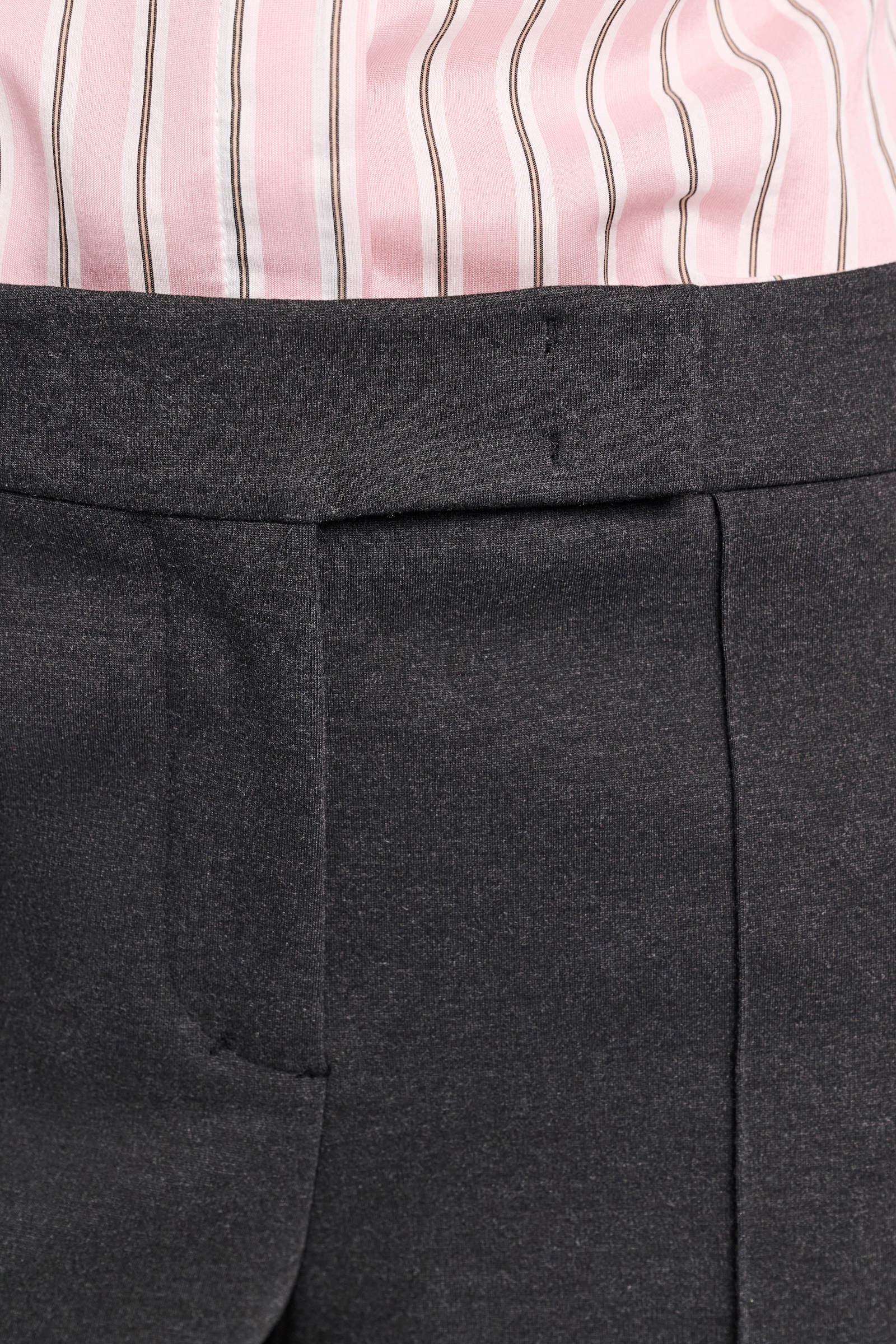 Dorothee Schumacher Hose mit weitem Bein aus Punto Milano charcoal melange