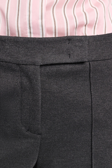 Dorothee Schumacher Hose mit weitem Bein aus Punto Milano charcoal melange