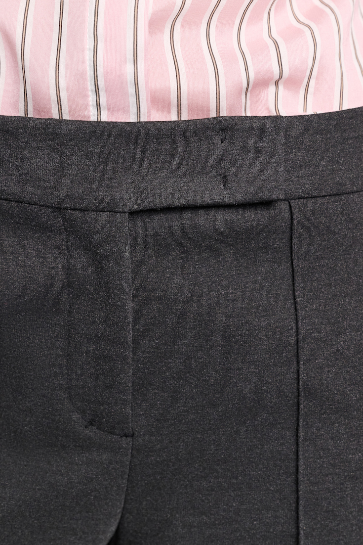 Dorothee Schumacher Hose mit weitem Bein aus Punto Milano charcoal melange