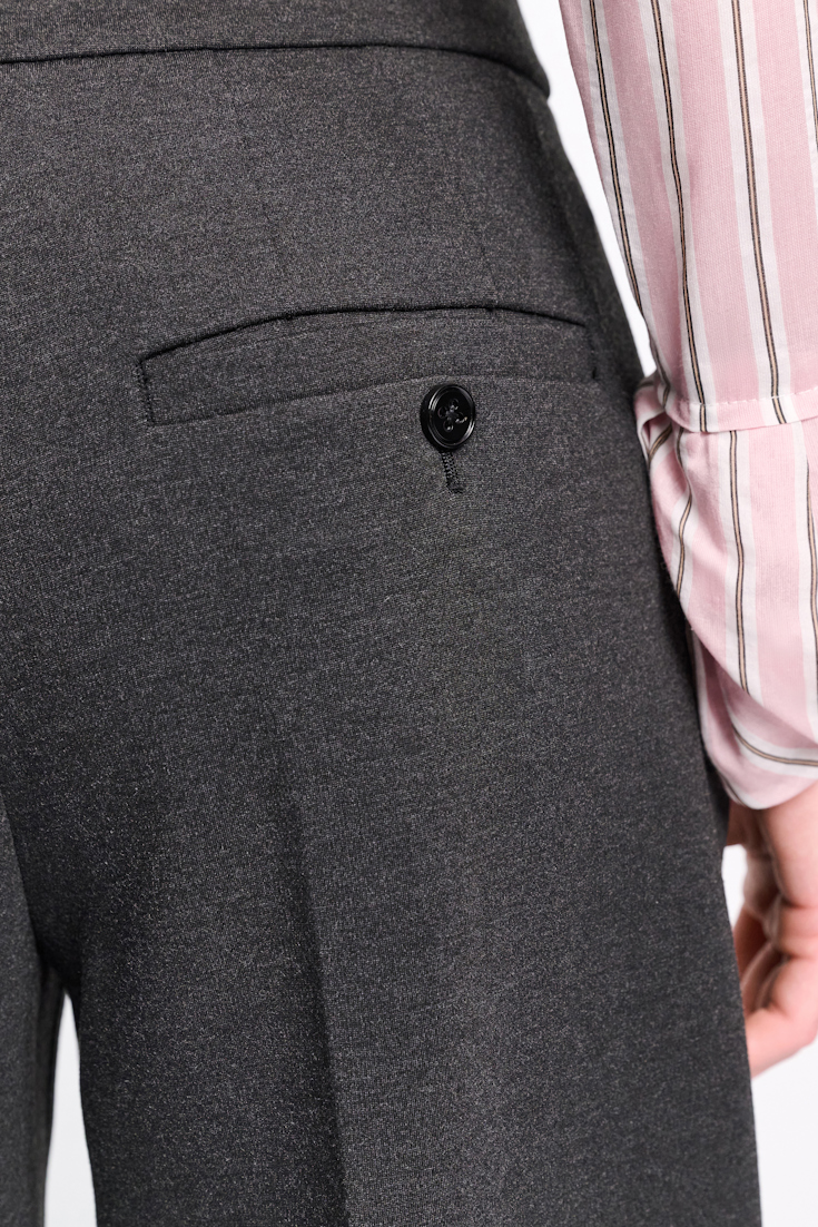 Dorothee Schumacher Hose mit weitem Bein aus Punto Milano charcoal melange