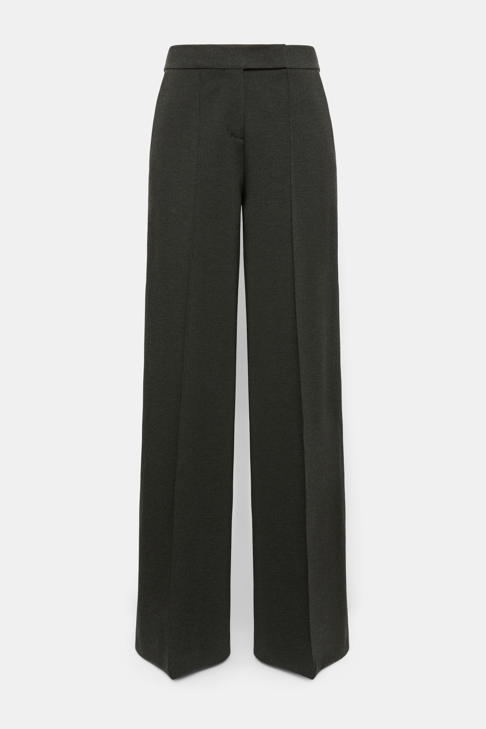 Dorothee Schumacher Hose mit weitem Bein aus Punto Milano charcoal melange